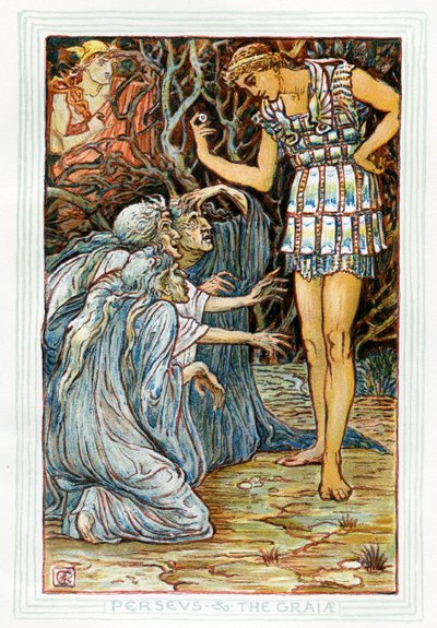 Perseo y las Graias de Walter Crane